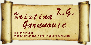 Kristina Garunović vizit kartica